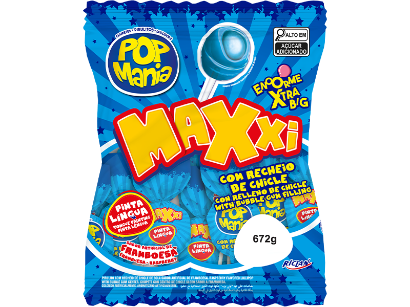 CHUPETÍN CON CHICLE  - MAXXI FRAMBUESA x24
