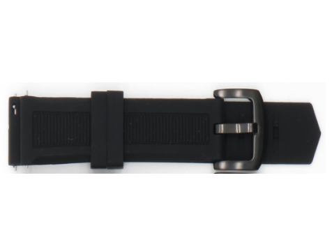Correa silicona-8147- 20mm ideal Relojes iIntiligentes color Negro CON PERNOS Y HEBILLA DE LUJO (Copia)
