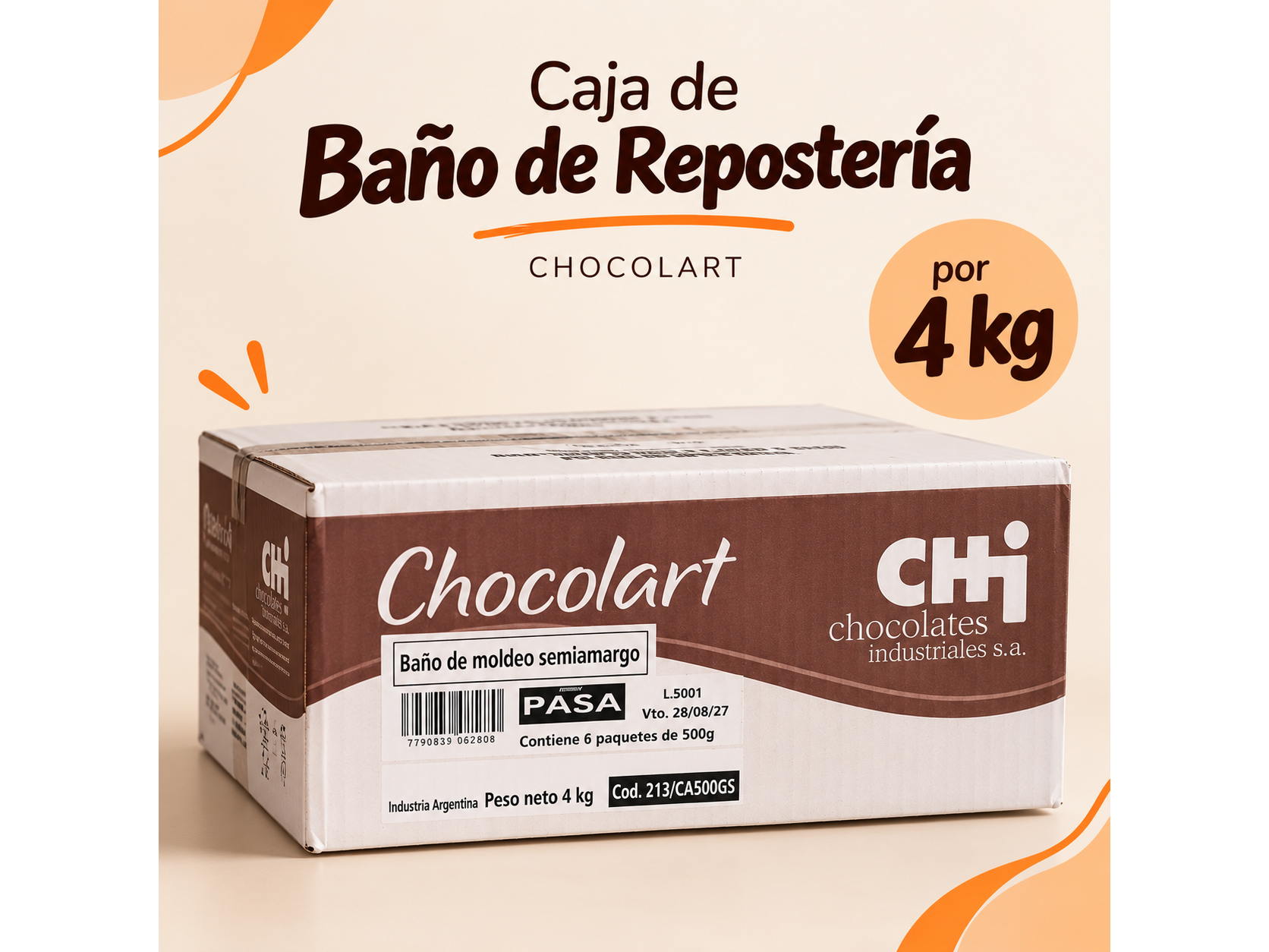 Baño de repostería chocolart 4kg