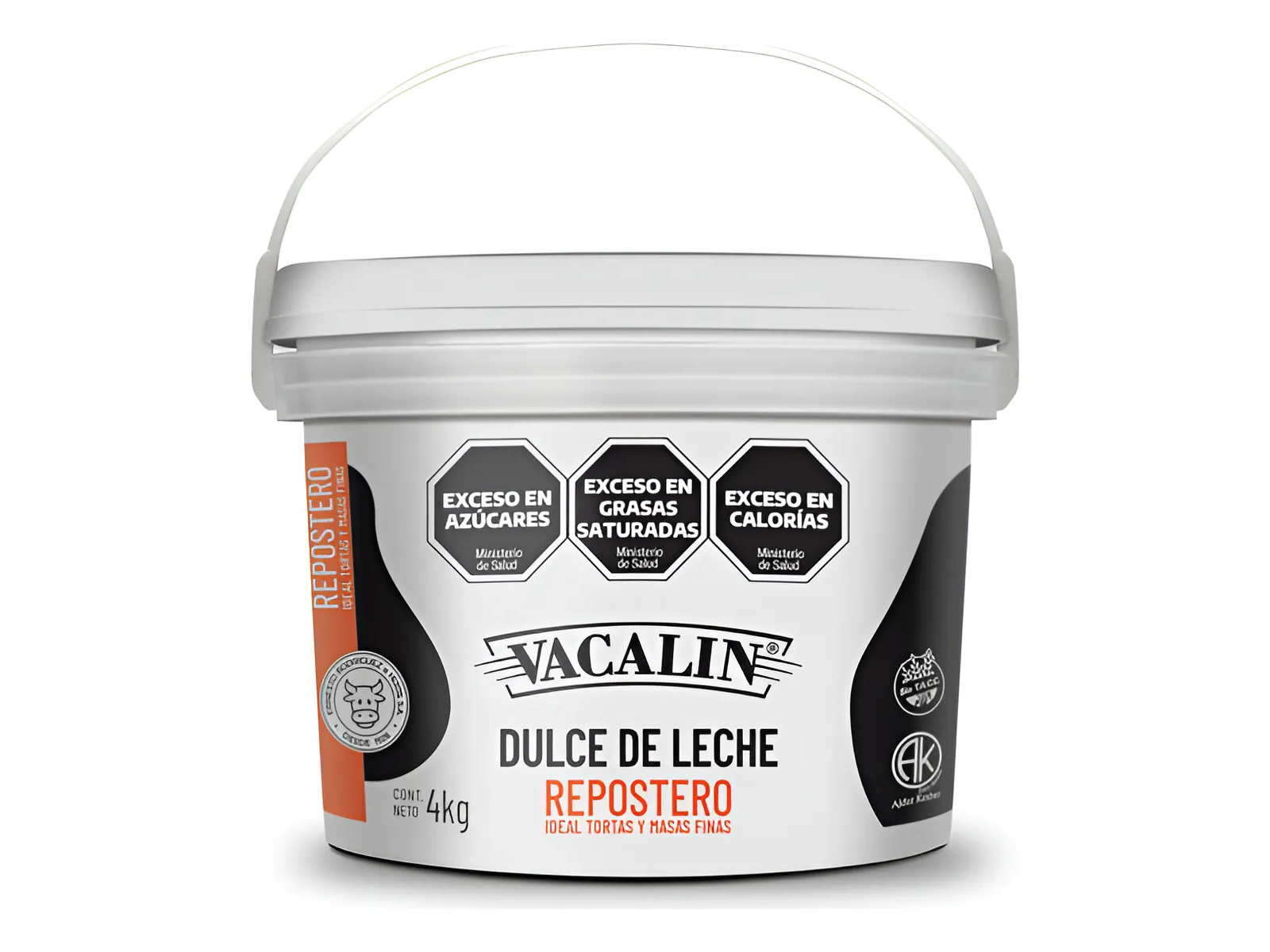 dulce de leche repostero 4kg vacalin