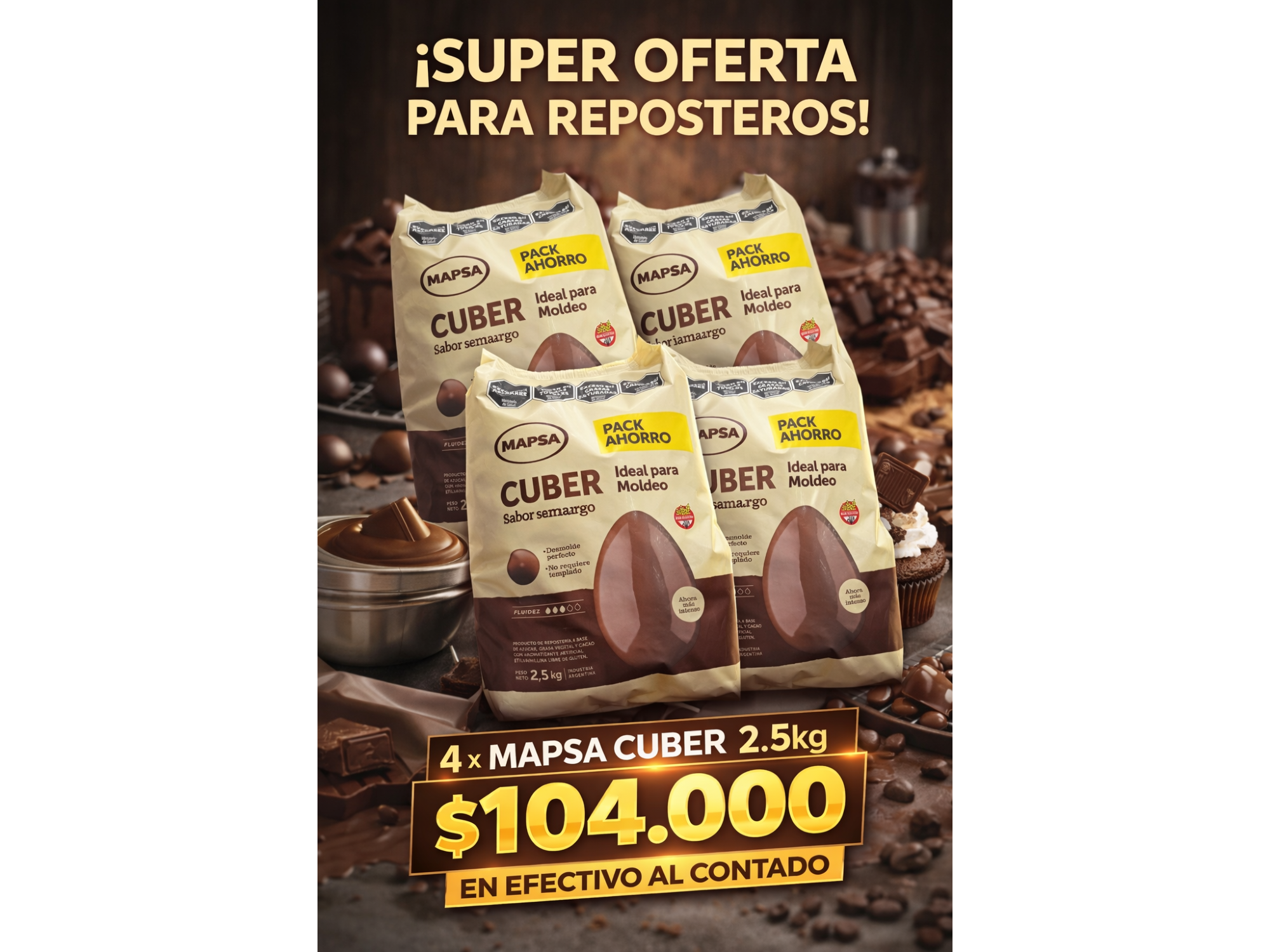 Oferta 10kg de chocolate mapsacuber