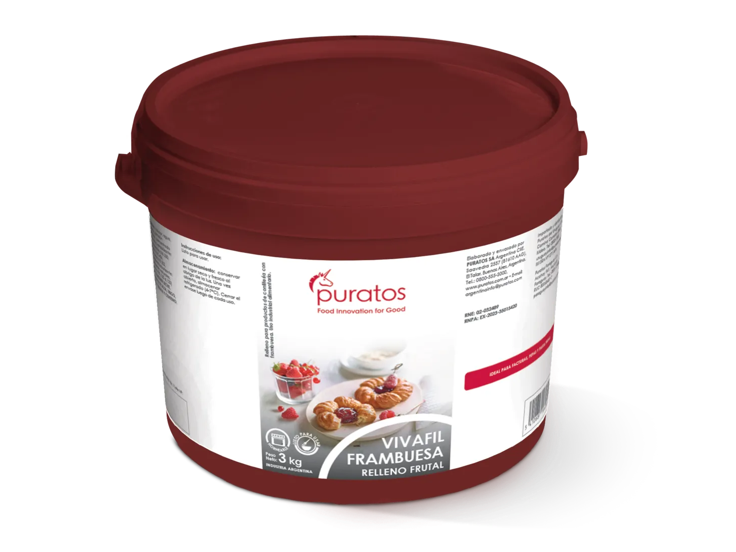 relleno Vivafil Frambuesa 3kg