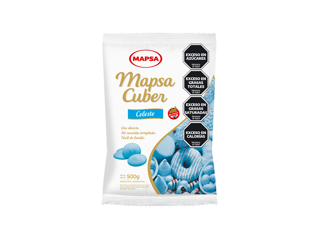 chocolate mapsacuber color rosa/celeste 500g