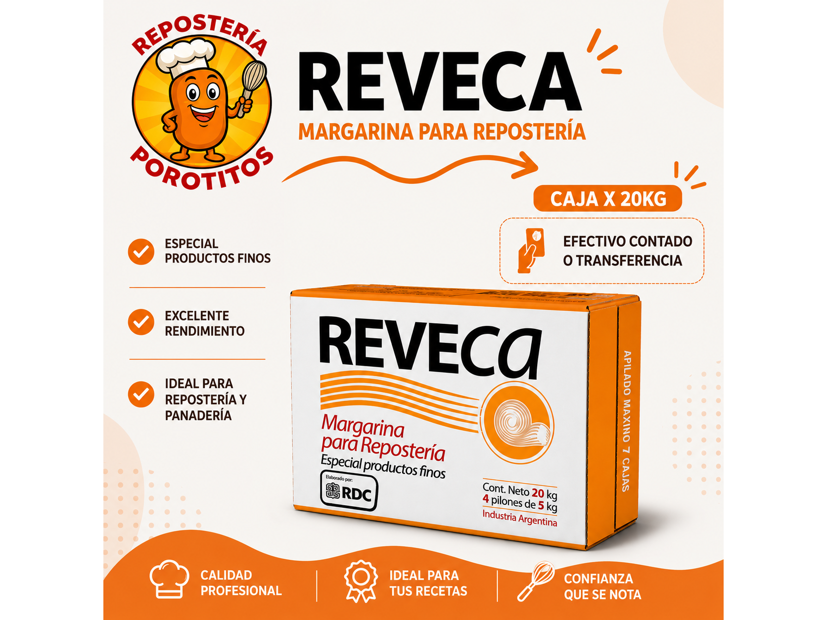 MARGARINA X20KG PARA MASAS