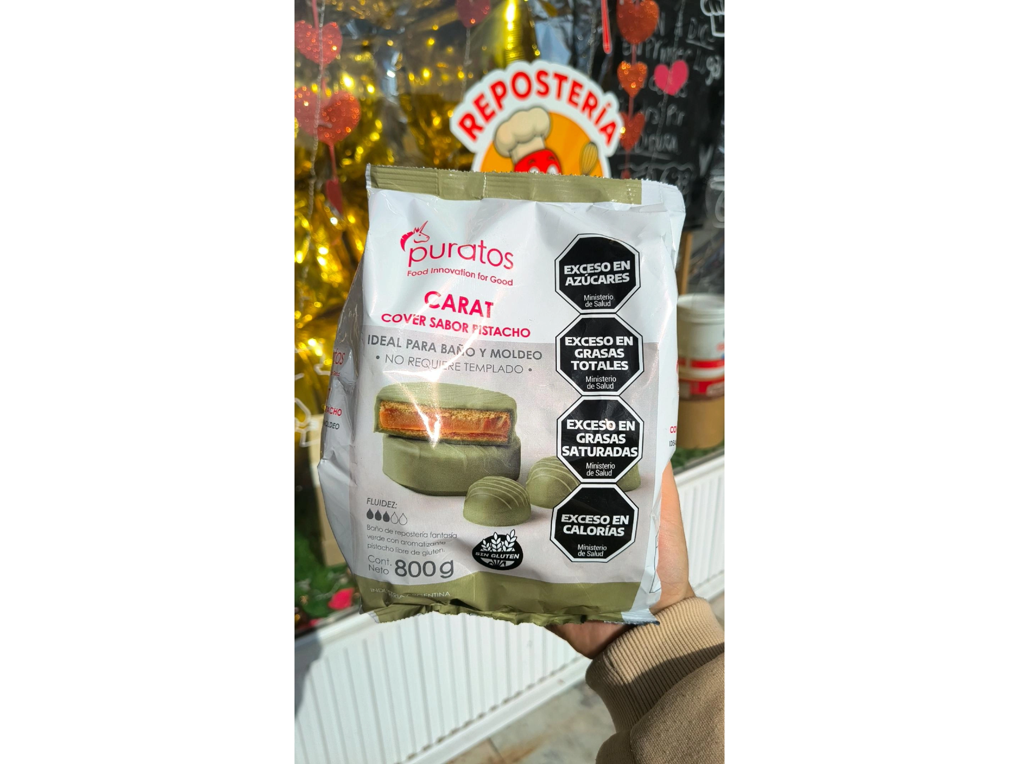 Chocolate de pistachos 800g