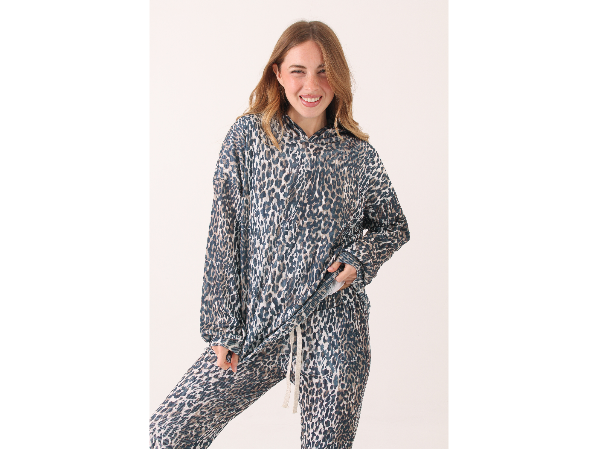 Buzo  largo waffle estampado nuevo