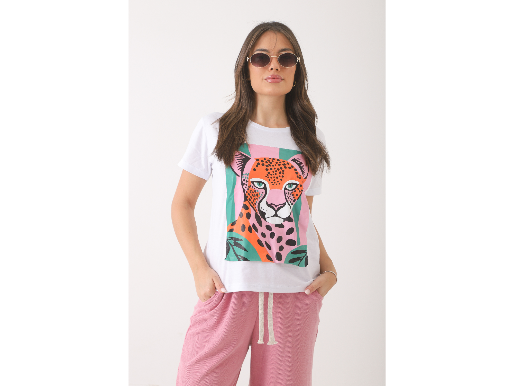 Remera leopardo print