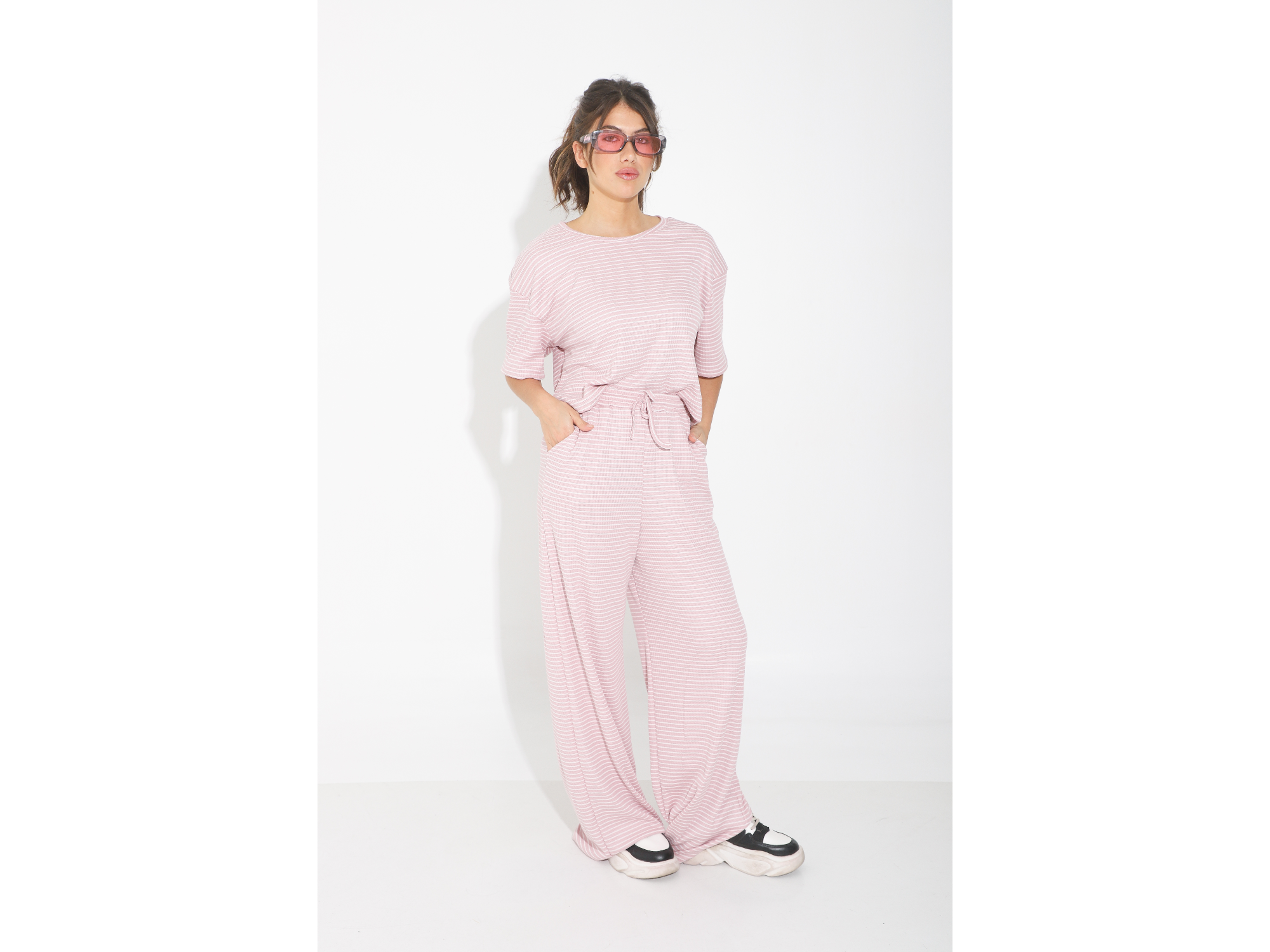 Conjunto Palazzo y Puperon morley rayas finitas