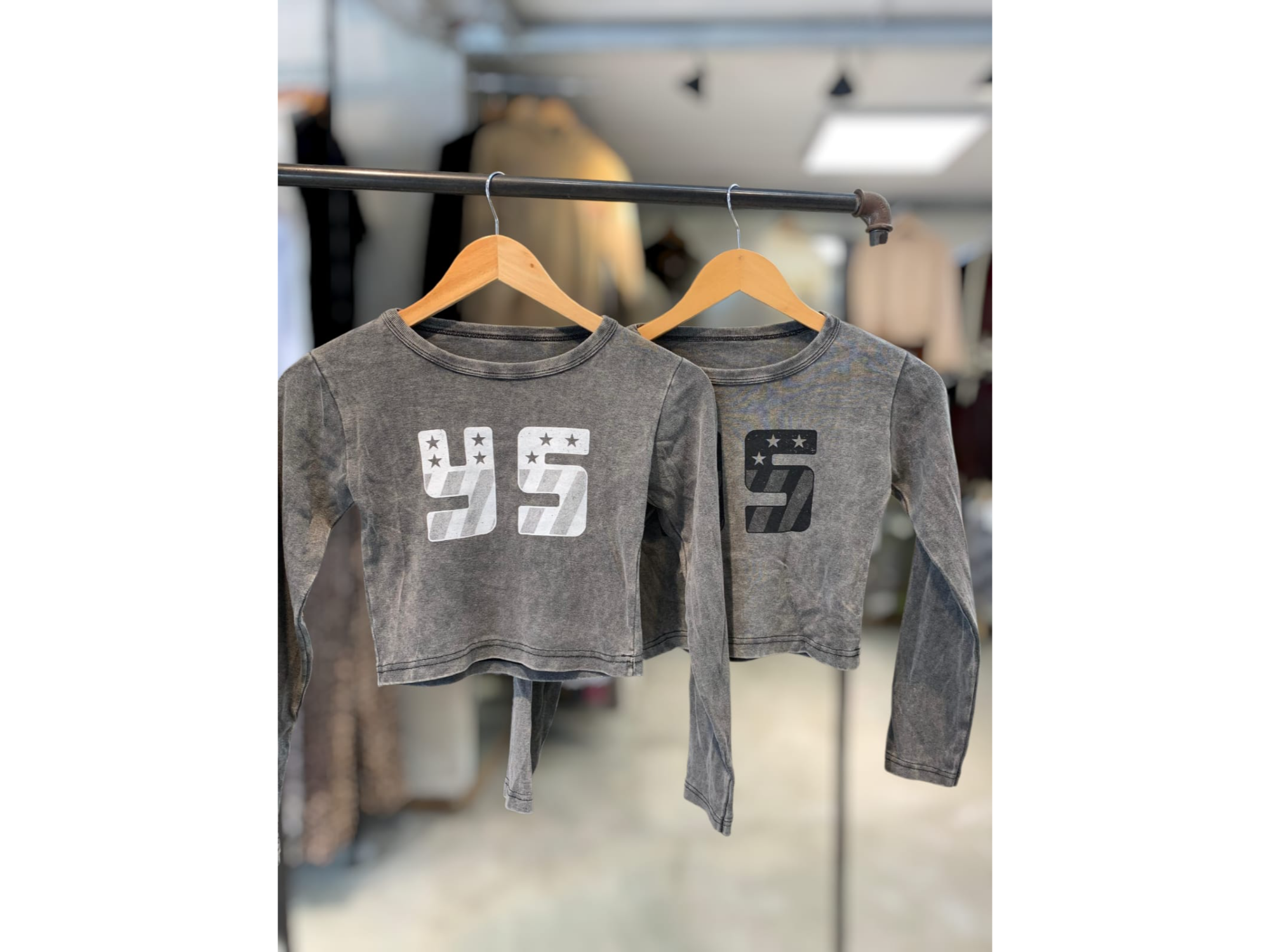 Baby tee manga larga 45