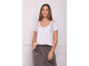 Remera cuello V doble rayo Strass Art 101843