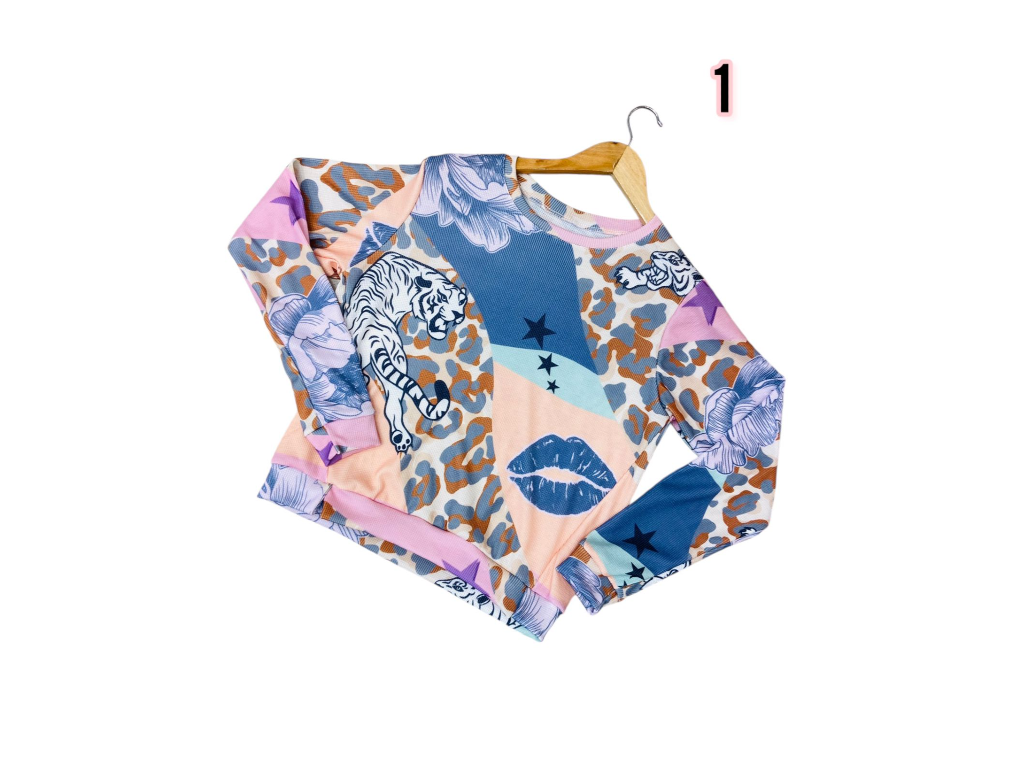 Buzo waffle estampado corto