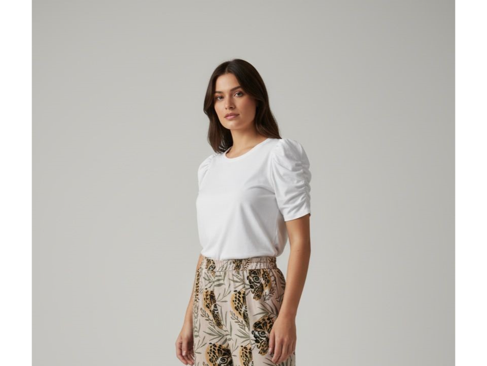 Remera manga princesa algodon