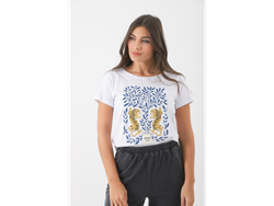 Remera dos tigre hoja Art 101777
