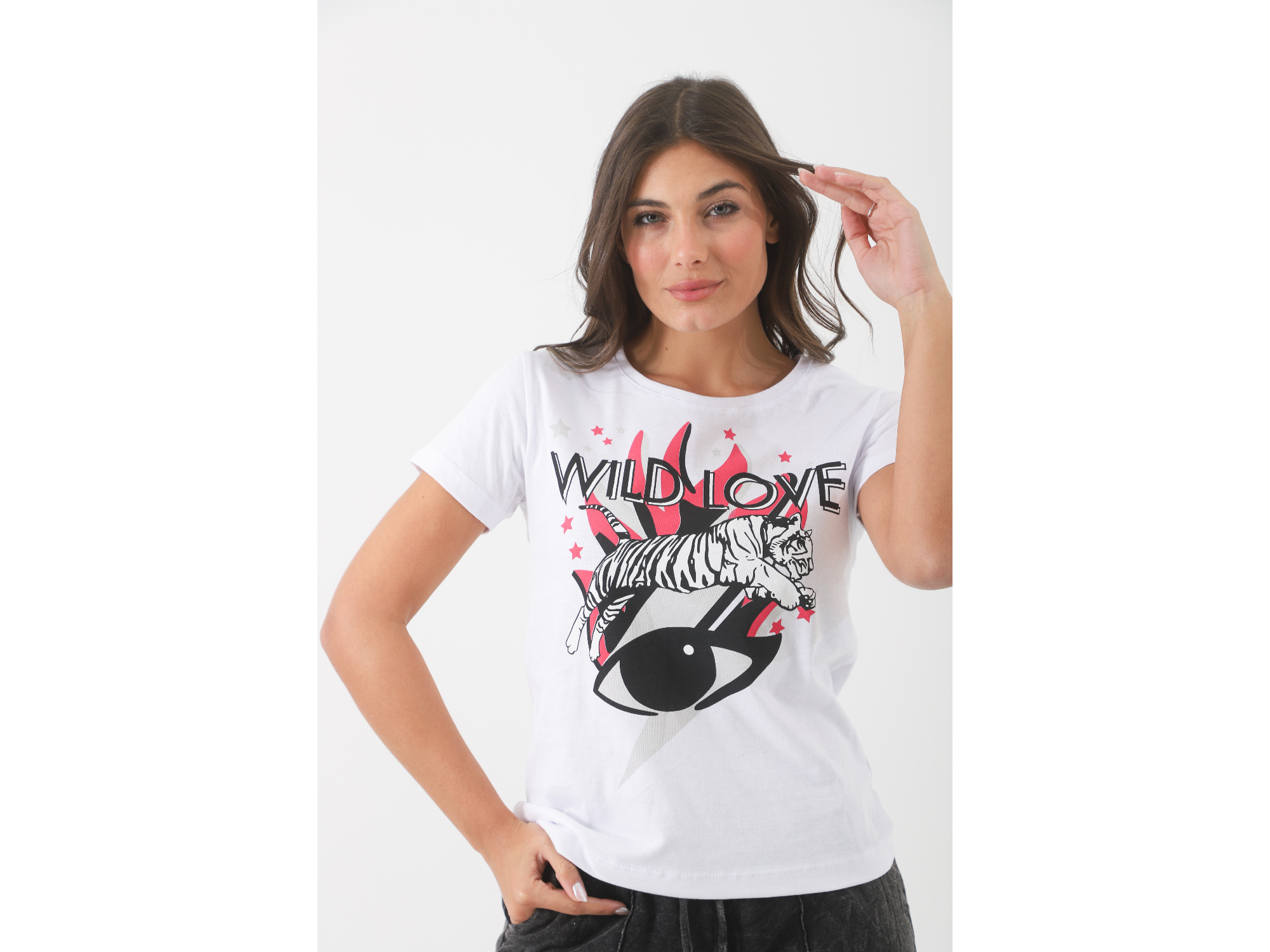 Remera wild love tigre nueva Art 101793