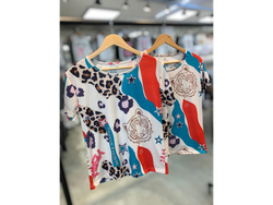 Remera modal estampado colorido Art 101857