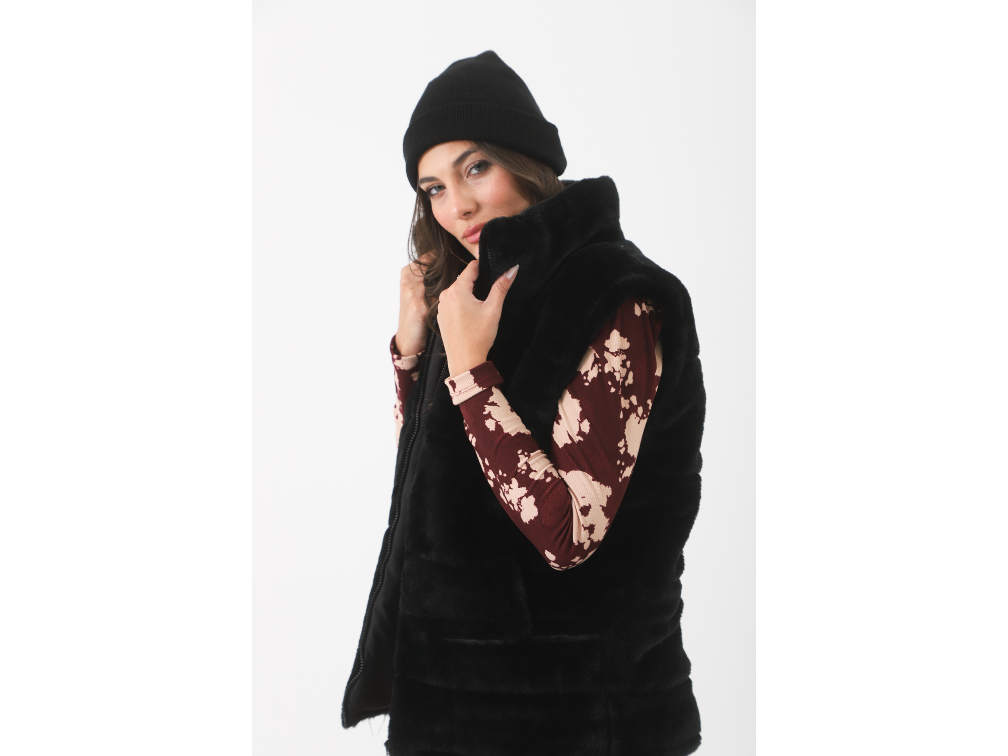 Chaleco puffer piel de conejo Air 1