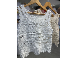 Musculosa crochet flores