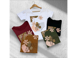 Remera flores mirame a mi Art 101778