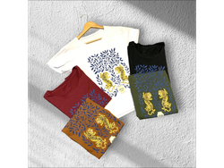 Remera dos tigre hoja Art 101777
