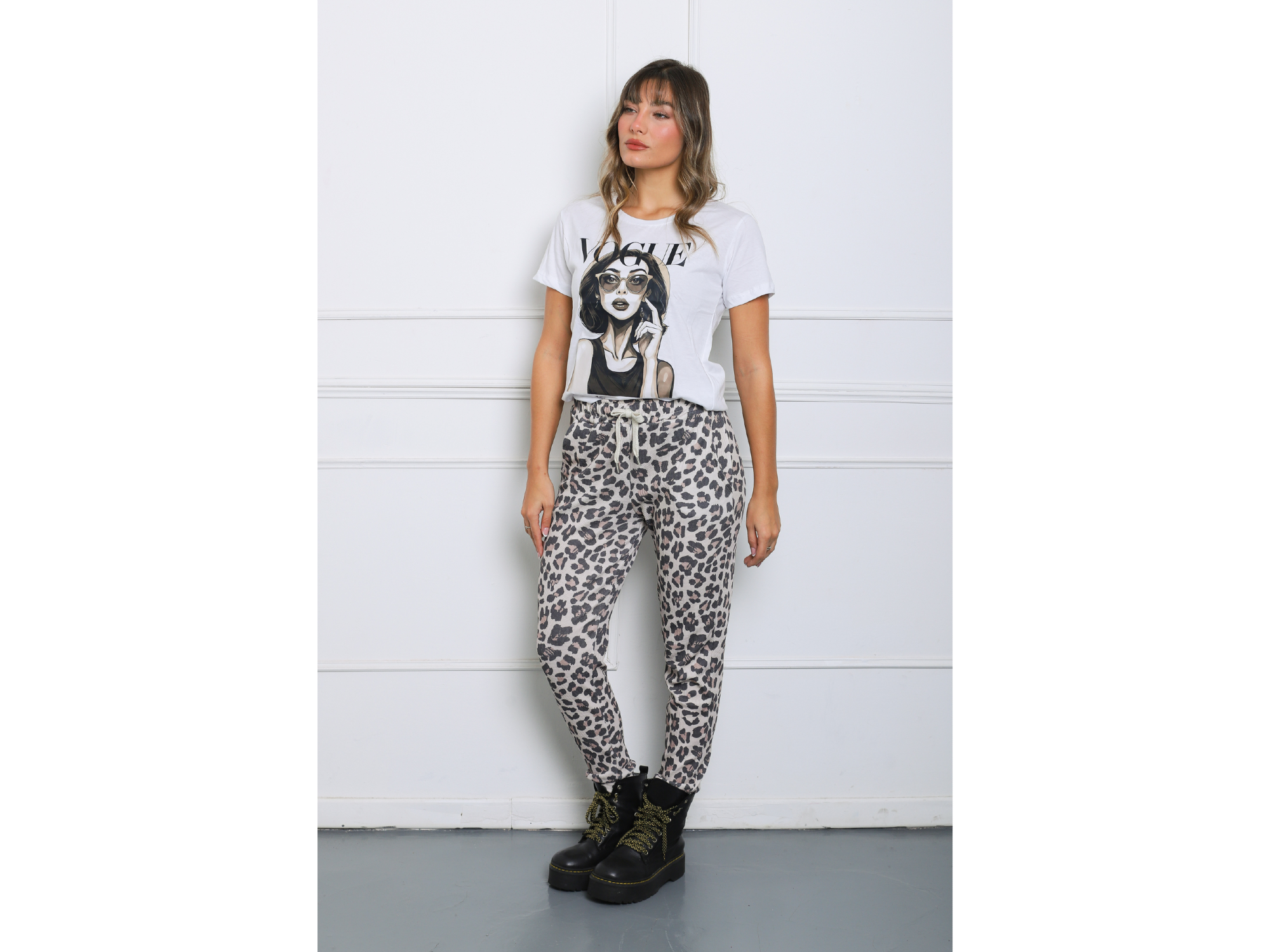 Babucha waffle estampado  Art 600098