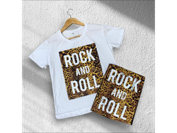 Remera rock and roll cuadro print Art 101786