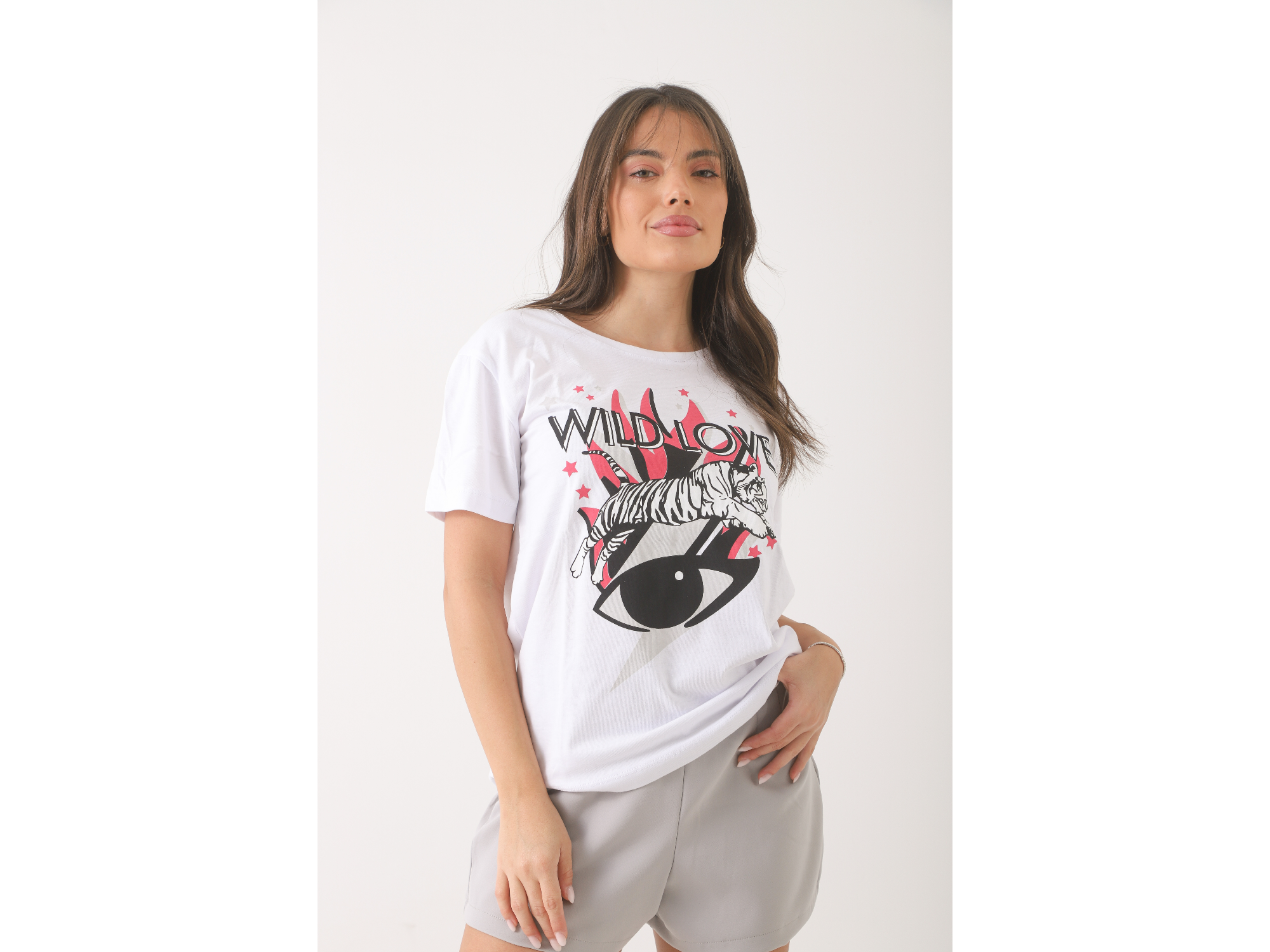 Remera wild love tigre nueva Art 101793