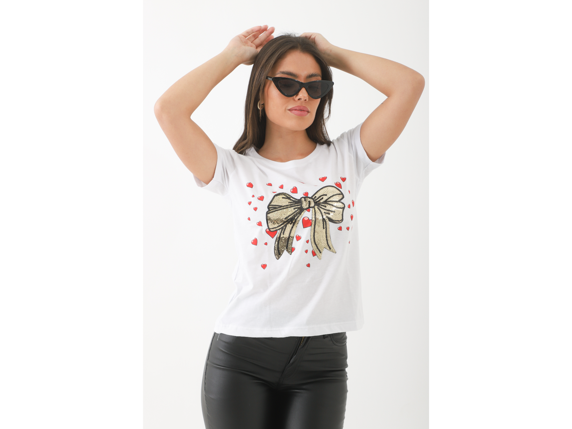 Remera Moño Corazones Art 101704