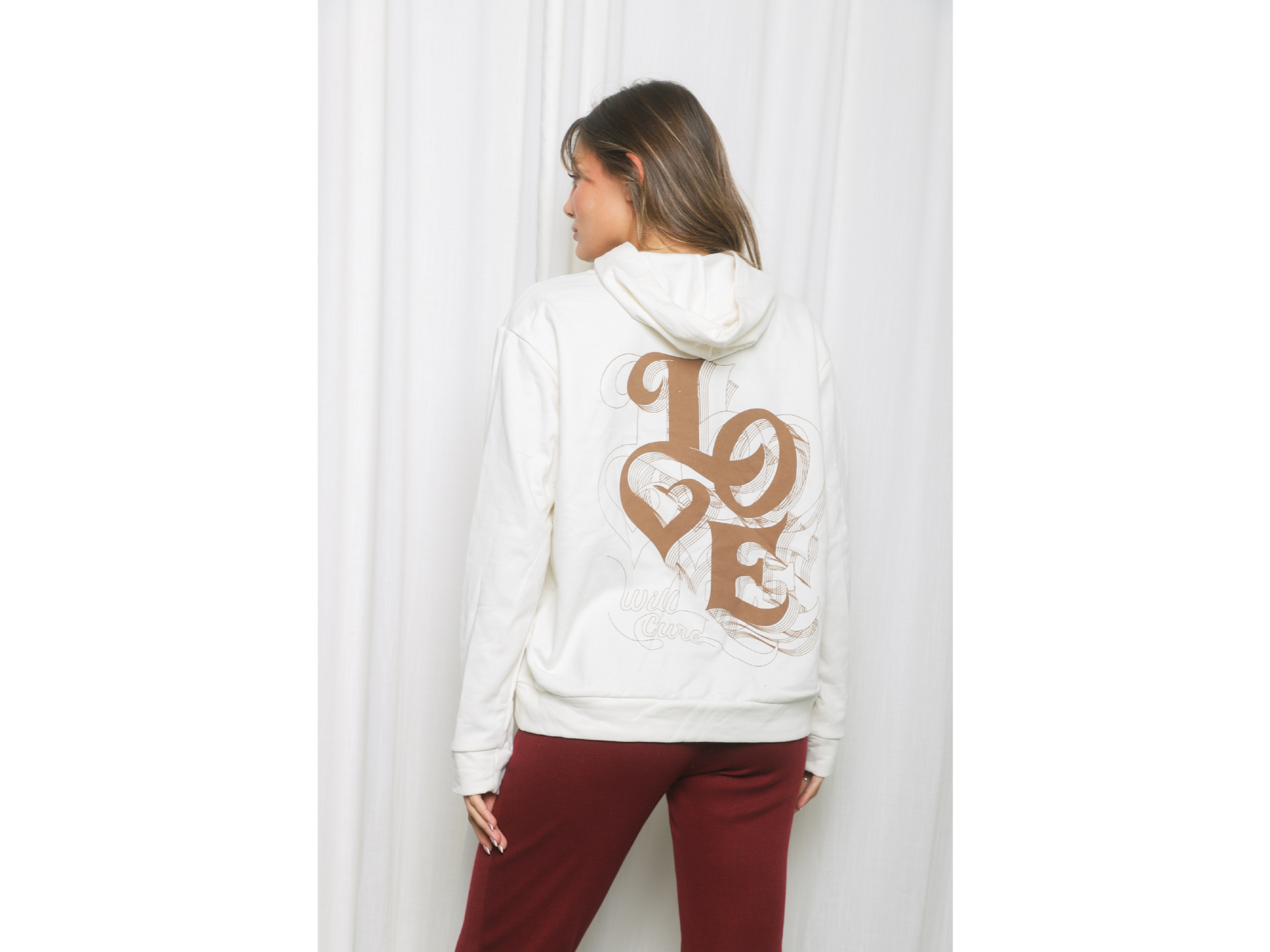 Buzo Canguro frisado love frente y espalda Art 270171