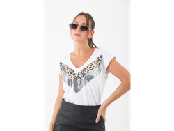 Remera bordada flecha print