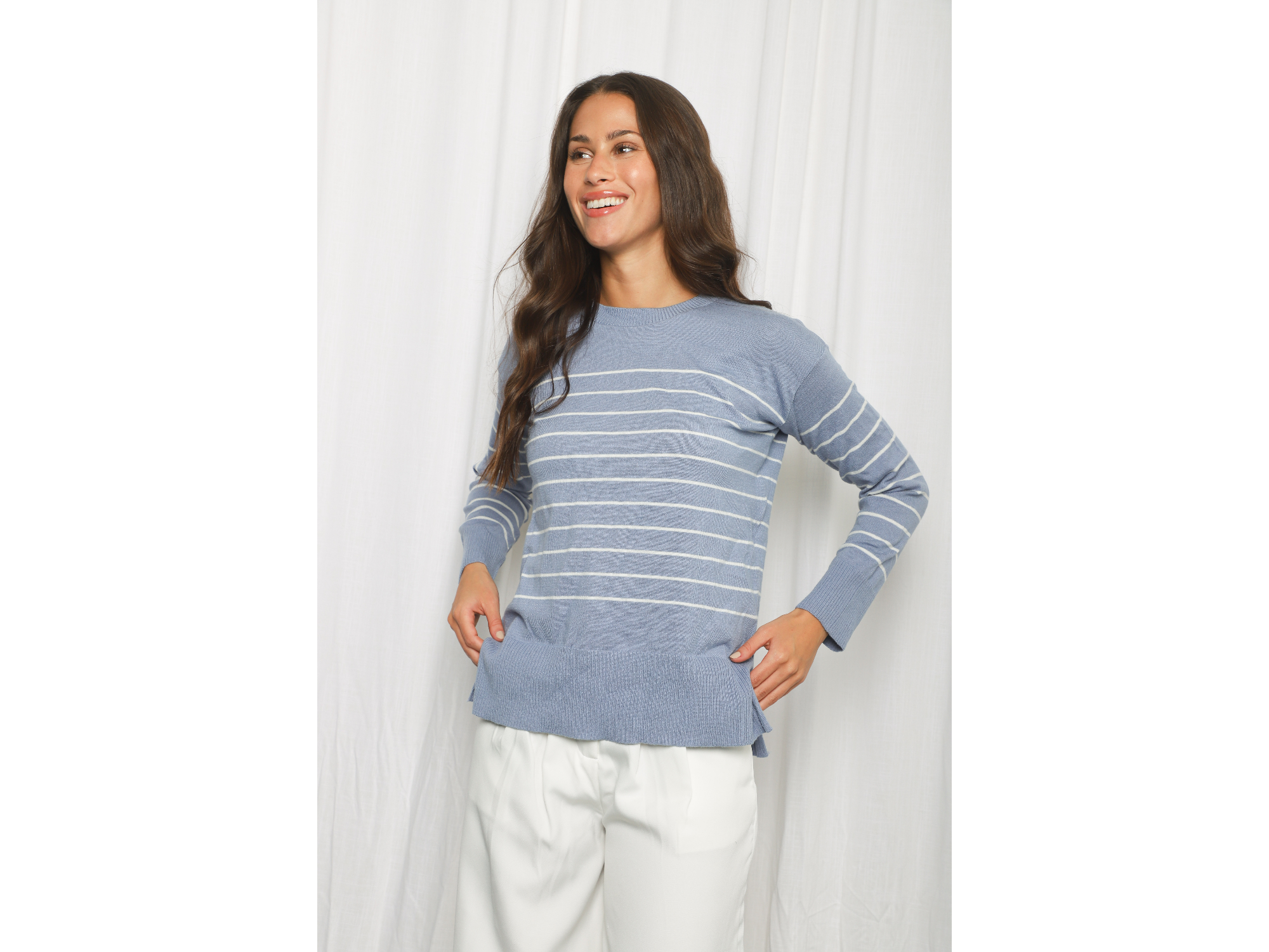 Cuello Redondo a Rayas