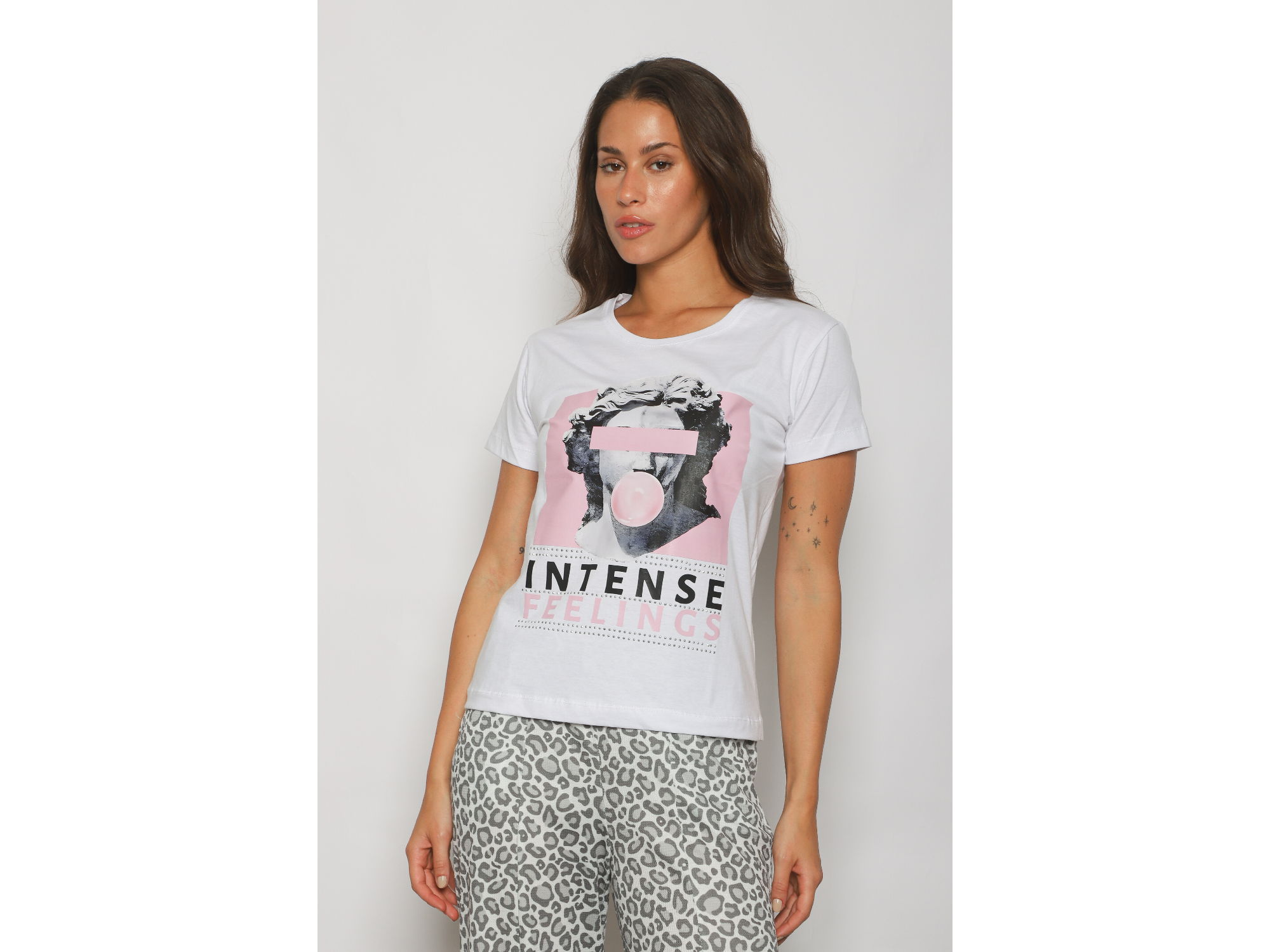 Remera Intentar feelings Strass Art 101888