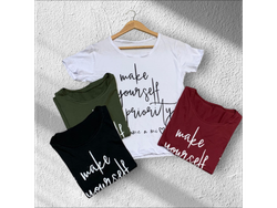 Remera make yourself cursiva Art 101781