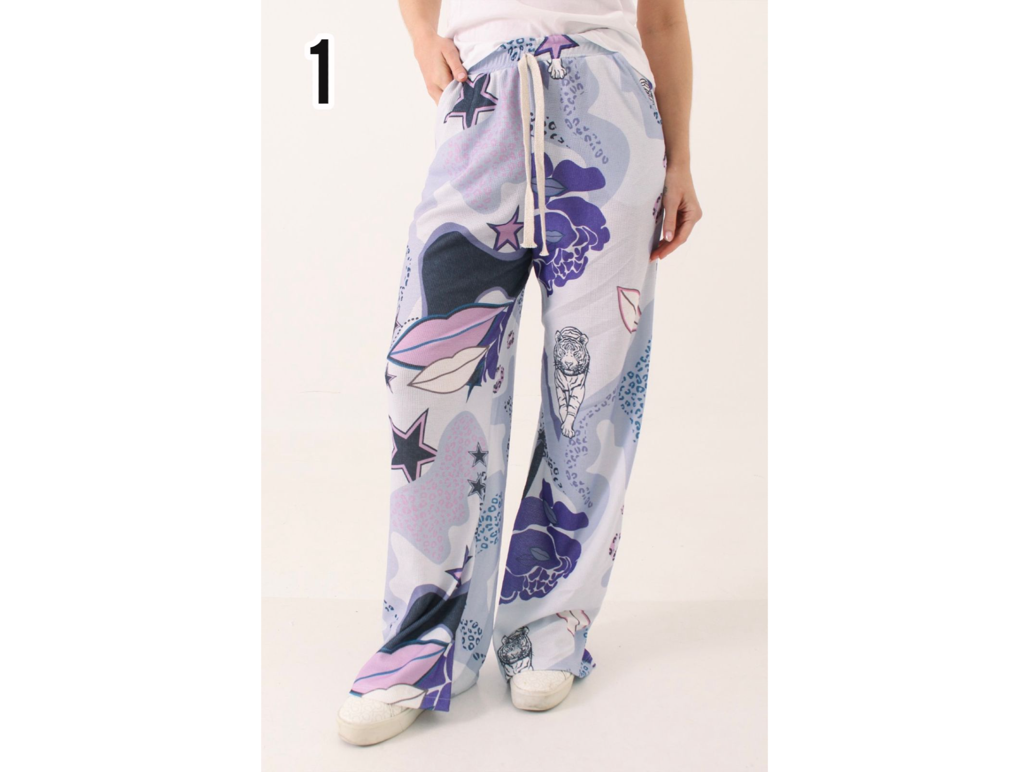 Palazzo waffle estampado nuevo