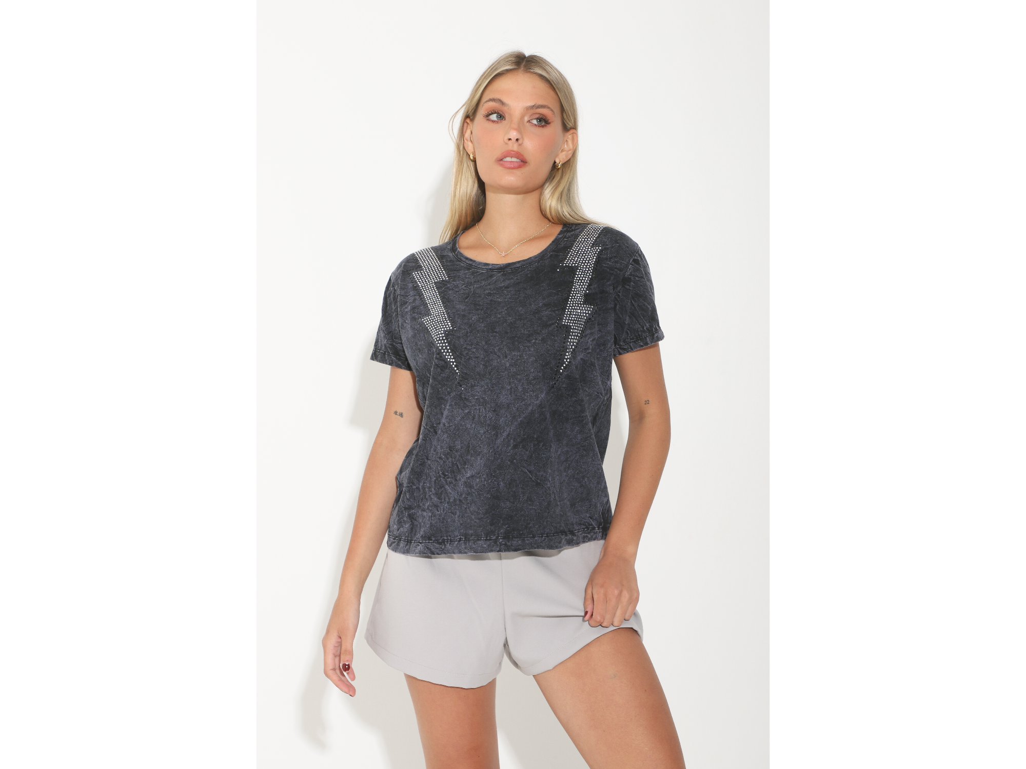 Remera nevada rayos Strass Art 101850