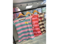 Remera sublimada rayada estampada Art 101879