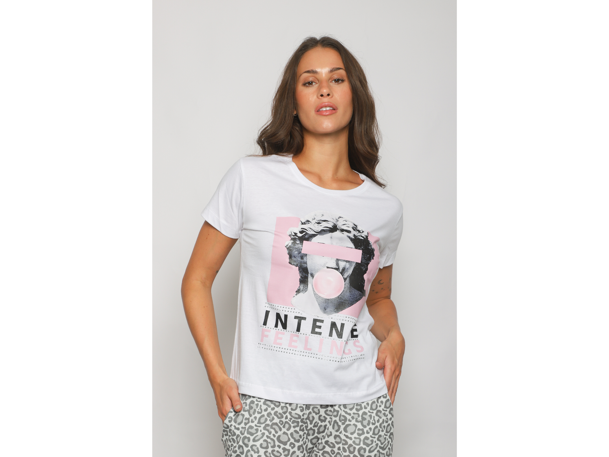 Remera Intentar feelings Strass Art 101888