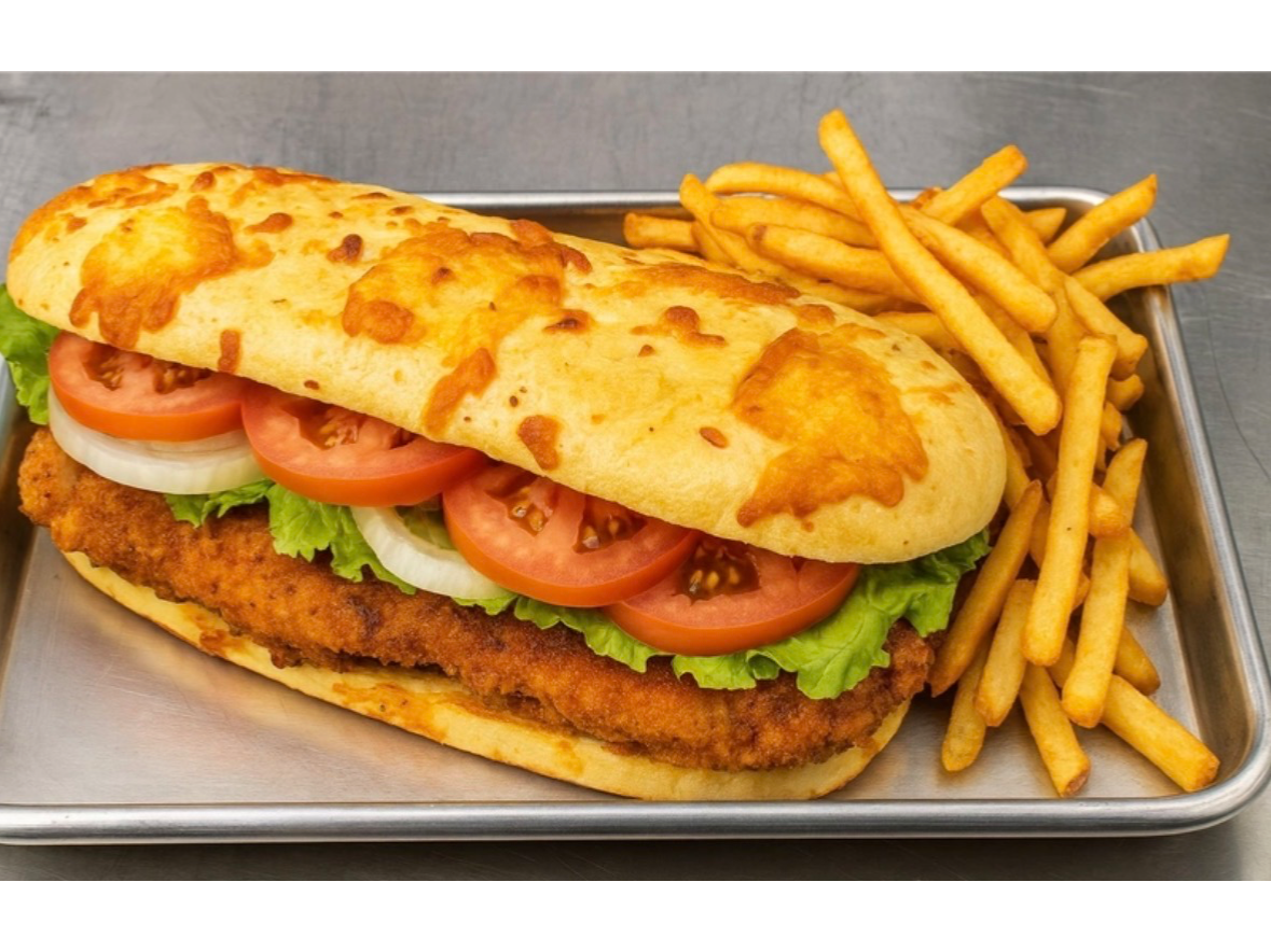 Sandwich de milanesa SIMPLE (lechuga y tomate)