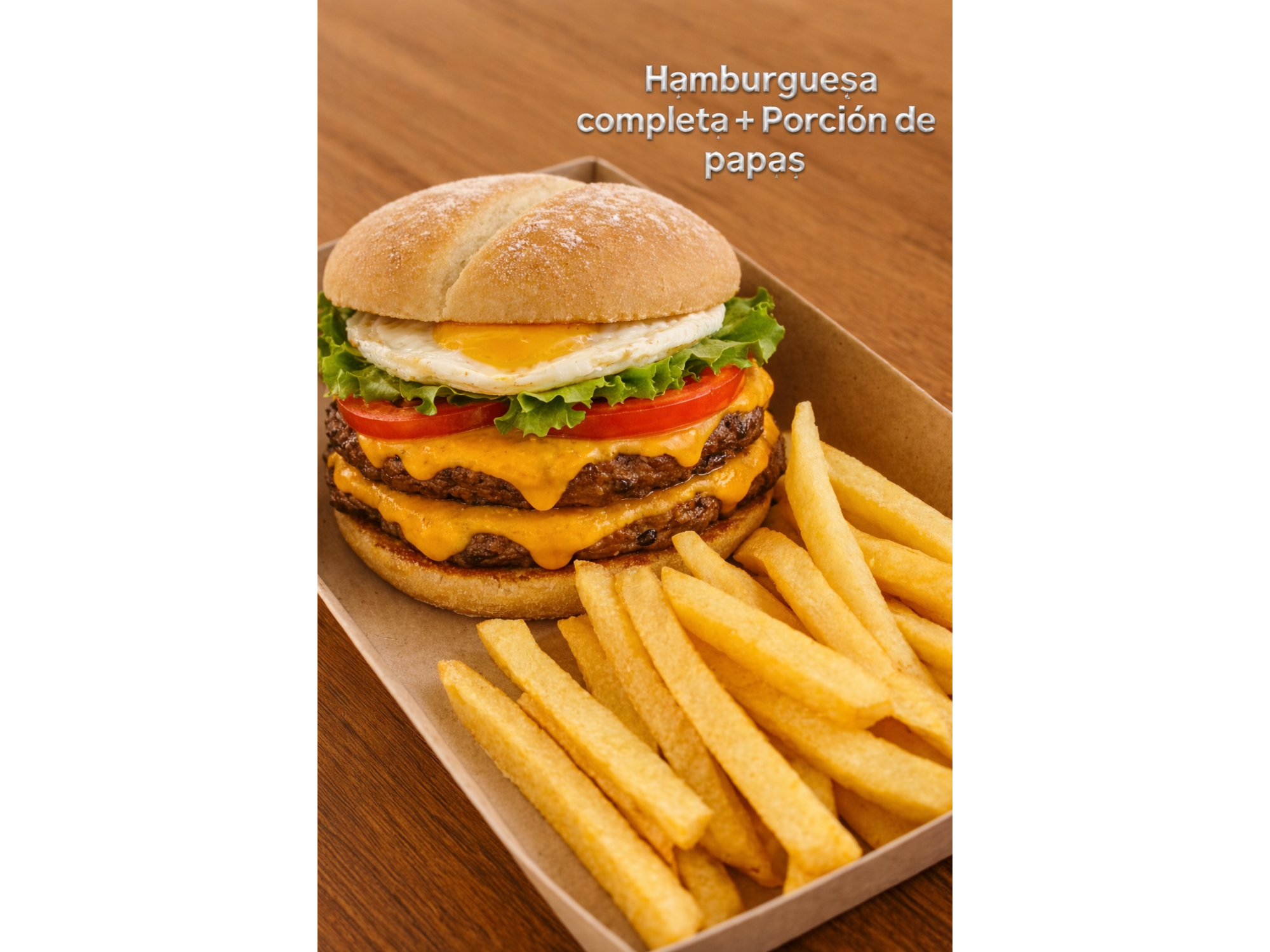 Hamburguesa doble COMPLETA