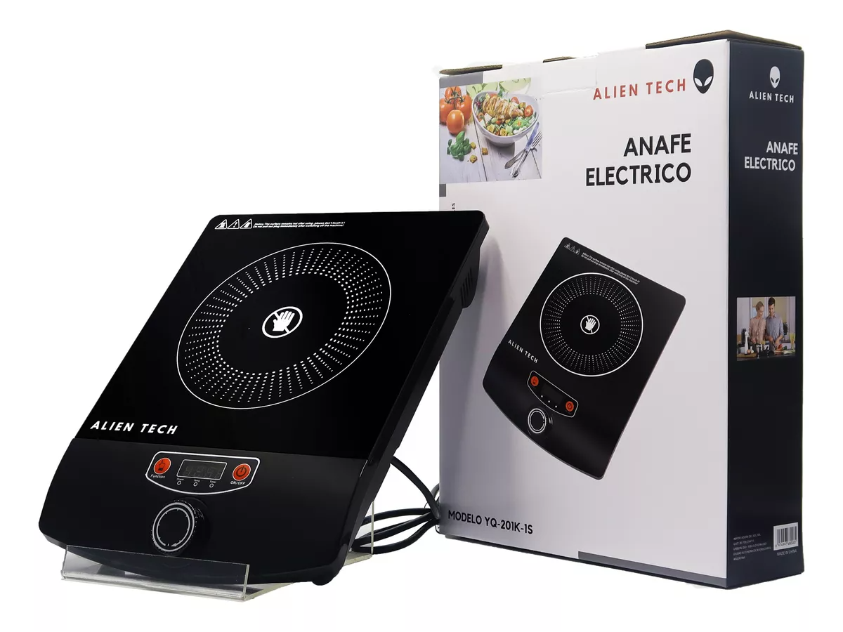 Anafe Electrico Vitroceramico 1 Hornalla 2000w 220v Negro