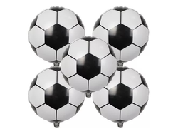 GLOBO PELOTA DE FUTBOL BLANCA Y NEGRA MELATIZADO