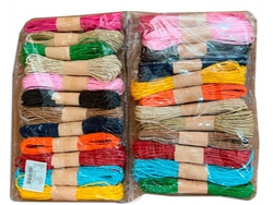 HILO TIPO YUTE 12 COLORES COLORES SURTIDOS PACK X 12U