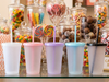 VASO LALY CON GLITTERS 500CC CON TAPA Y SORBETE