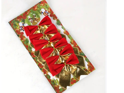 MOÑO ARMADO ROJO/DORADO METALIZADO X 6 UNIDADES