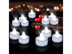 VELA DE NOCHE CON LUZ BAJA BLANCA