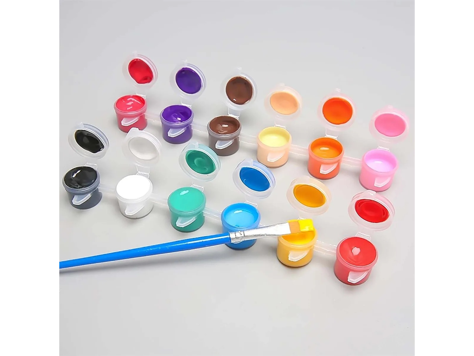 KIT PINTURA ACRILICA  (12 COLORES)  + 2 PINCELES