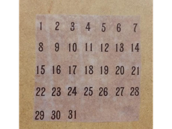 SELLO DE CALENDARIO SIN MARCO - MADERA Y GOMA 6CM*6CM