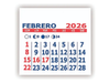 ALMANAQUES CHICOS CALENDARIO 2026 MIGNON 5 CM. X 5,5 CM.