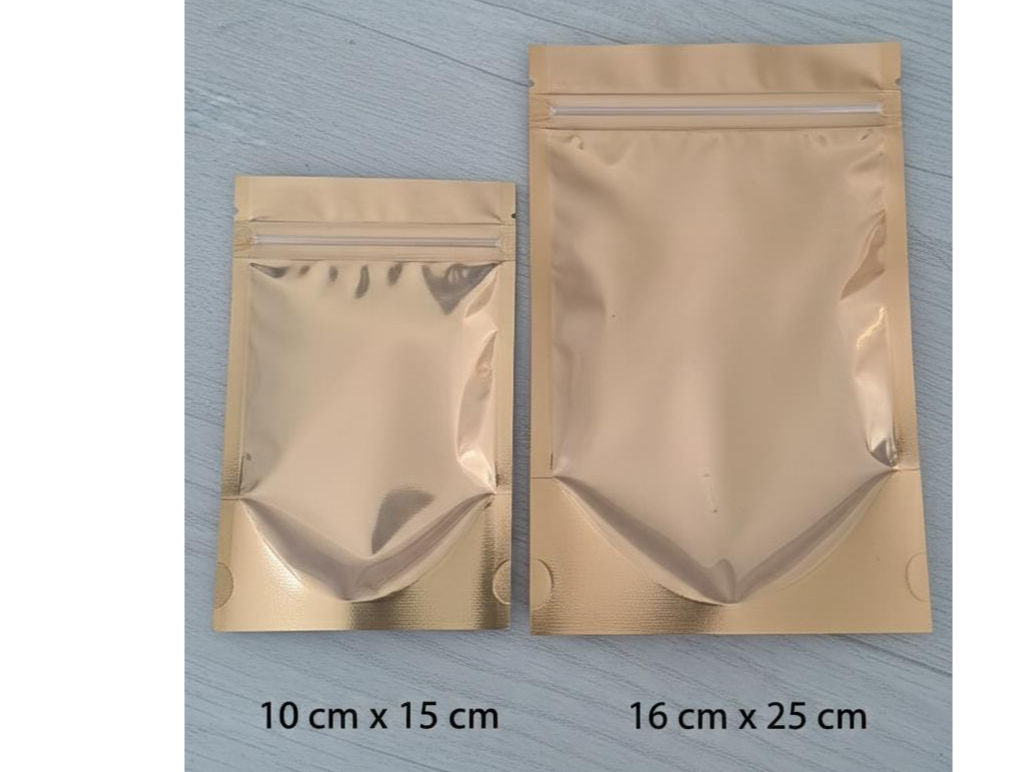 BOLSA CIERRE HERMETICO DORADA