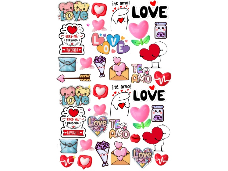 STICKERS - LOVE/ AMOR -  Resistentes
