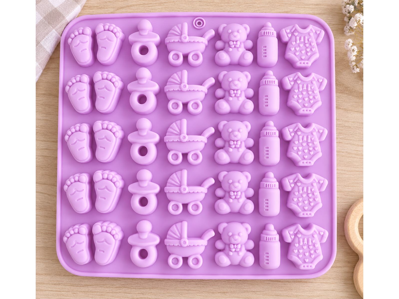 MOLDE SILICONA BABY  VARIAS 16 X 16